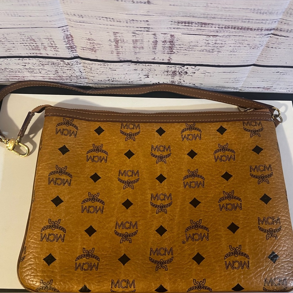 MCM Visetos Monogram Shoulder Bag - Picture 5 of 12